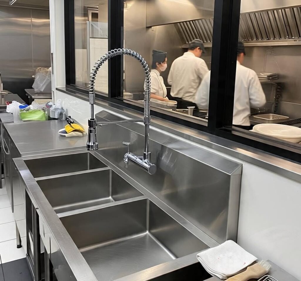 SS Commercial Sink and Dishwashers