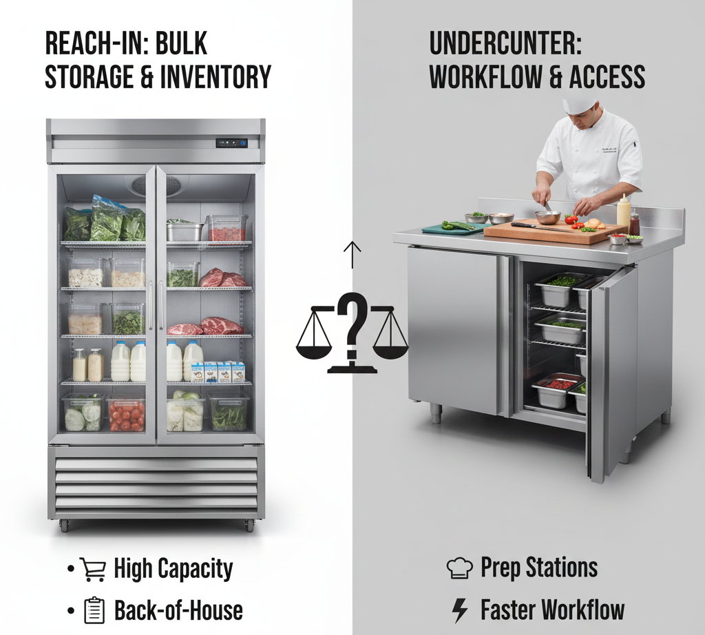 Reach-in vs Undercounter Refrigerators